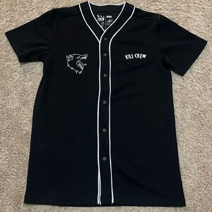 Men’s Kill Crew Parrada Series Wolfs baseball jersey black size S